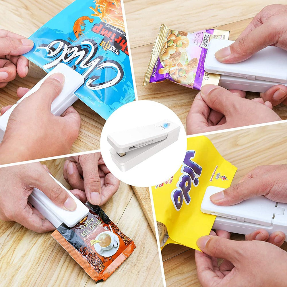 Scelleuse Rechargeable Mini : Thermosceleur 2 En 1 Avec Coupeur, Pour Sachets Chips, Aliments, Camping